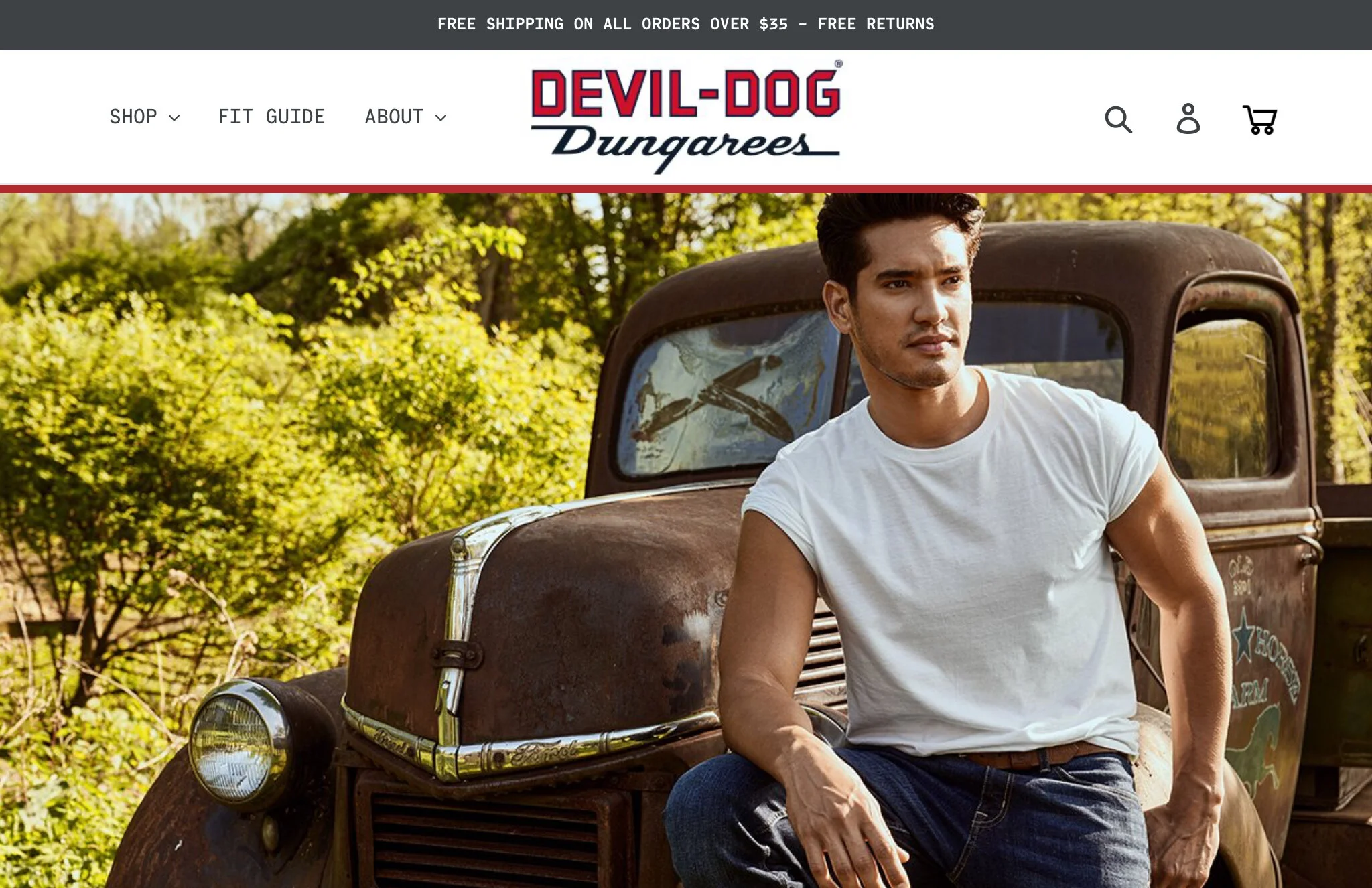 Devil-Dog Dungarees website campaign
